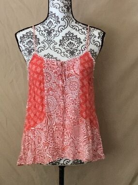 Sweet Wanderer Coral Printed Spaghetti Strap Camisole